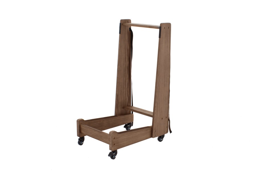 Rollbarer Aufbewahrungswagen für Billardtisch-Abdeckplatten, grau gebeizte Eiche – Bild 4