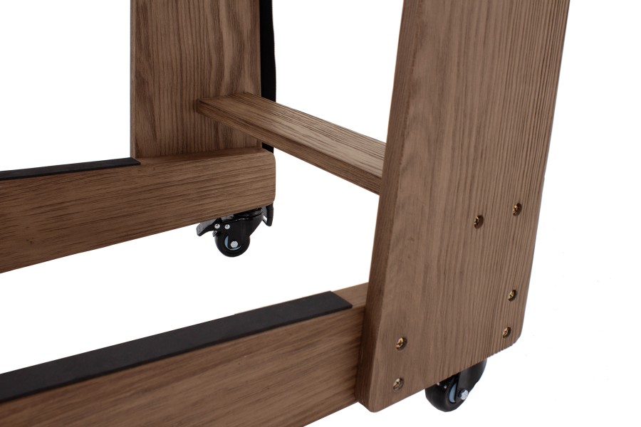 Rollbarer Aufbewahrungswagen für Billardtisch-Abdeckplatten, grau gebeizte Eiche – Bild 7