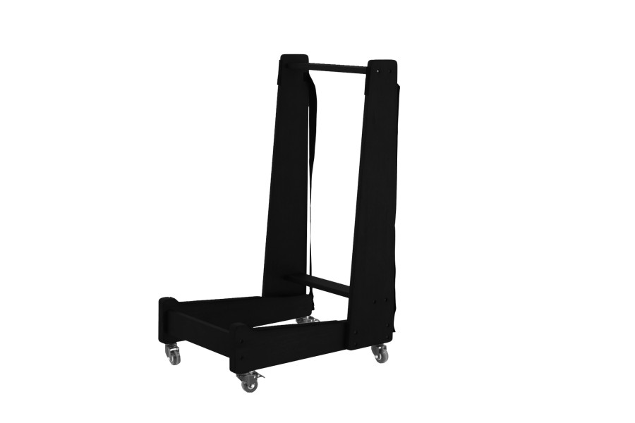 Rollbarer Aufbewahrungswagen für Billardtisch-Abdeckplatten, schwarz-glänzend – Bild 2