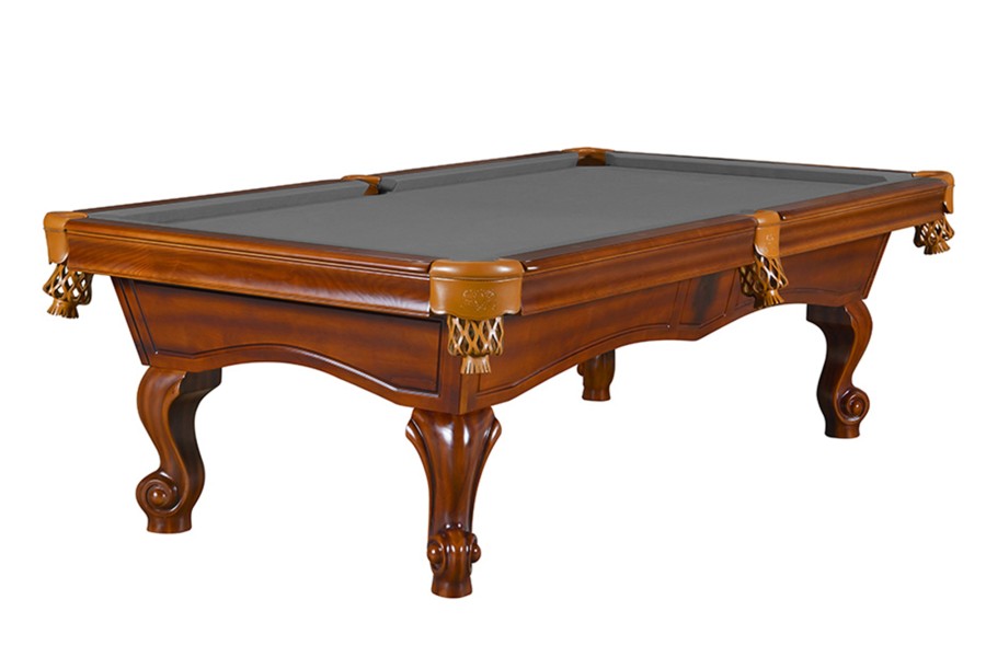 Billardtisch, Pool, York, 8 ft. (Fuß), antikbraun, 8 ft., Simonis 760 grau