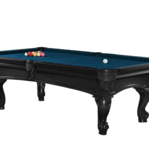 Billardtisch, Pool, Shelton, 8 ft. (Fuß), schwarz, Clubtuch royalblau