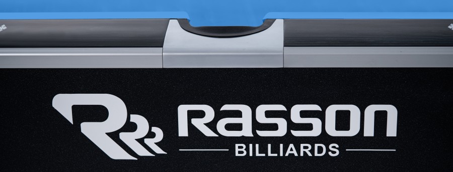 Billardtisch, Pool, Rasson Ox, 9 ft. (Fuß), schwarz, MATCHROOM Taschenmaß, Simonis 760 gelbgrün – Bild 4