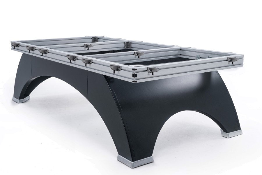 Billardtisch, Pool, Rasson Ox, 9 ft. (Fuß), schwarz, MATCHROOM Taschenmaß, Simonis 760 gelbgrün – Bild 6