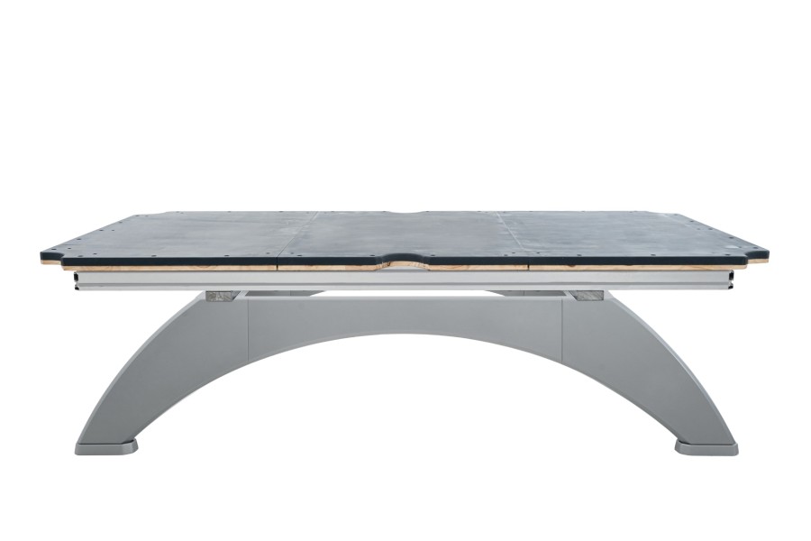Billardtisch, Pool, Rasson Ox II, 9 ft. (Fuß), silber, CLUB Taschenmaß, Simonis 760 blaugrün – Bild 10