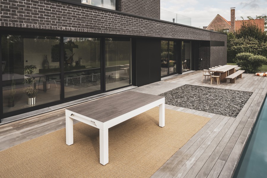 Abdeckplatte, 7 ft. (Fuß), Holzdekor für weißen Cornilleau Classic Outdoor Billardtisch – Bild 5