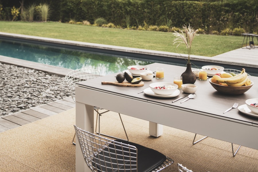 Abdeckplatte, 7 ft. (Fuß), Holzdekor für weißen Cornilleau Classic Outdoor Billardtisch – Bild 9