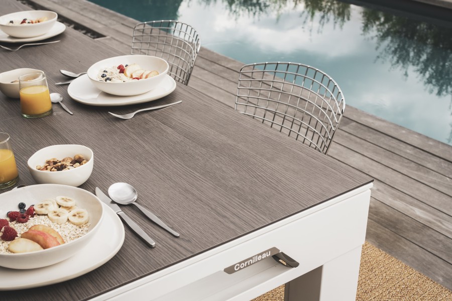 Abdeckplatte, 7 ft. (Fuß), Holzdekor für weißen Cornilleau Classic Outdoor Billardtisch – Bild 10