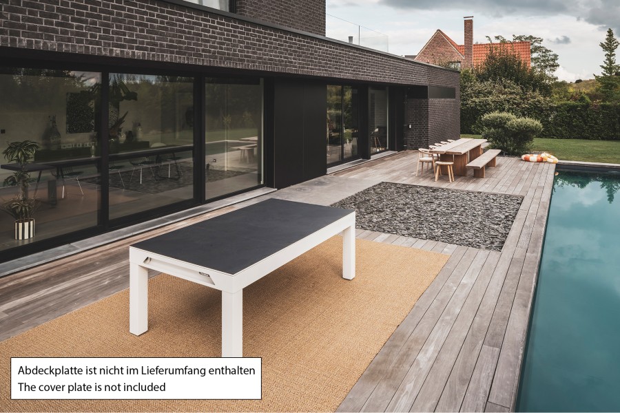 Billardtisch, Pool, Cornilleau Classic Outdoor, 7 ft. (Fuß), weiß-grau – Bild 4