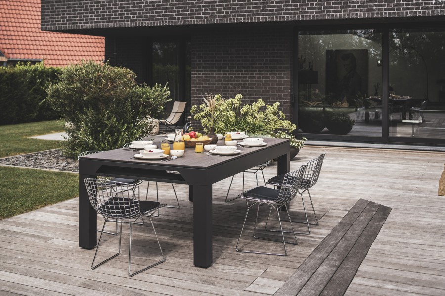 Abdeckplatte, 7 ft. (Fuß), Holzdekor für schwarzen Cornilleau Classic Outdoor Billardtisch – Bild 3