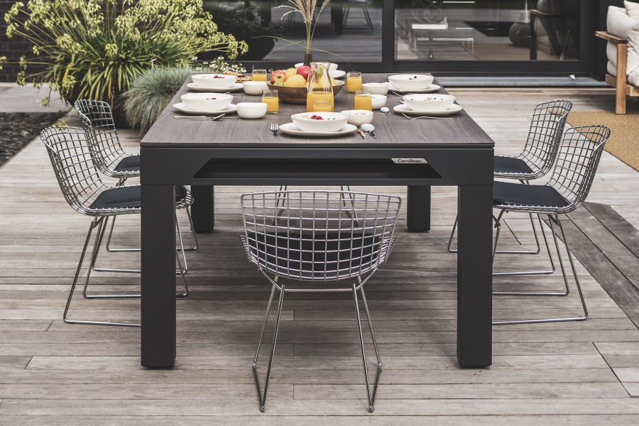 Abdeckplatte, 7 ft. (Fuß), Holzdekor für schwarzen Cornilleau Classic Outdoor Billardtisch – Bild 5