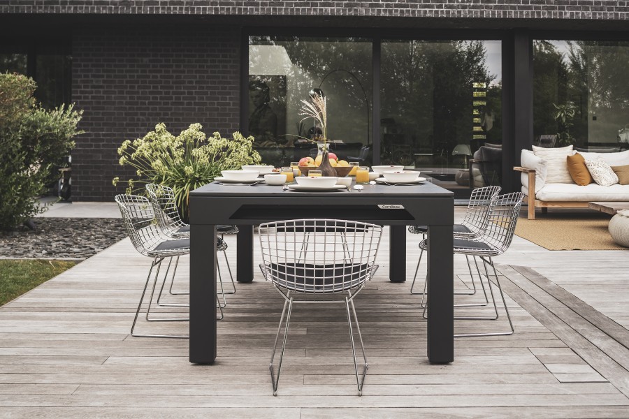 Abdeckplatte, 7 ft. (Fuß), Steindekor für schwarzen Cornilleau Classic Outdoor Billardtisch – Bild 5
