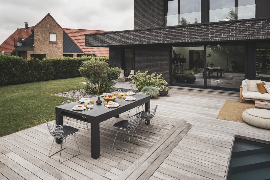Abdeckplatte, 7 ft. (Fuß), Steindekor für schwarzen Cornilleau Classic Outdoor Billardtisch – Bild 6