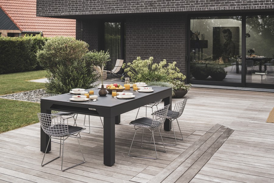 Abdeckplatte, 7 ft. (Fuß), Steindekor für schwarzen Cornilleau Classic Outdoor Billardtisch – Bild 7