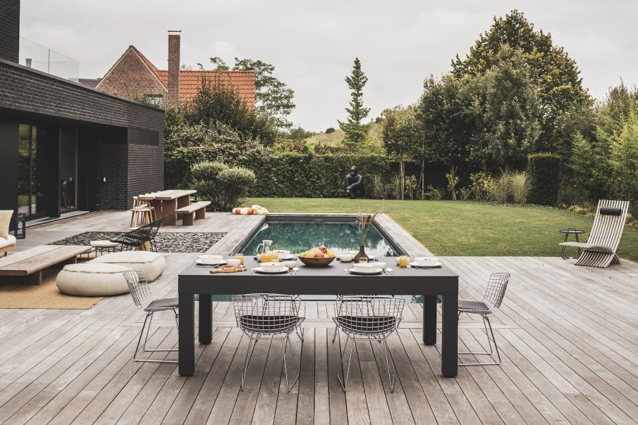 Abdeckplatte, 7 ft. (Fuß), Steindekor für schwarzen Cornilleau Classic Outdoor Billardtisch – Bild 3