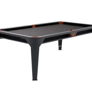 Billardtisch, Pool, Cornilleau Hyphen Outdoor, 7 ft. (Fuß), schwarz, Spielfläche: Dunkelgrau, Taschen: Terrakotta