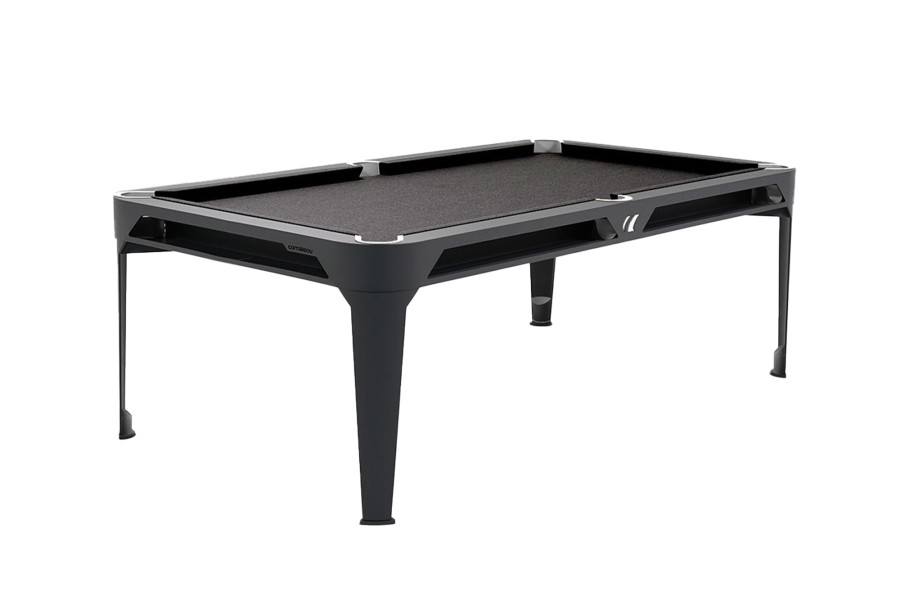 Billardtisch, Pool, Cornilleau Hyphen Outdoor, 7 ft. (Fuß), schwarz, Spielfläche: Dunkelgrau, Taschen: Weiß