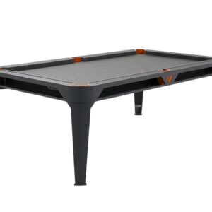 Billardtisch, Pool, Cornilleau Hyphen Outdoor, 7 ft. (Fuß), schwarz, Spielfläche: Hellgrau, Taschen: Terrakotta