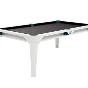 Billardtisch, Pool, Cornilleau Hyphen Outdoor, 7 ft. (Fuß), weiß, Spielfläche: Dunkelgrau, Taschen: Meergrün