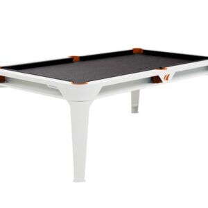 Billardtisch, Pool, Cornilleau Hyphen Outdoor, 7 ft. (Fuß), weiß, Spielfläche: Dunkelgrau, Taschen: Terrakotta