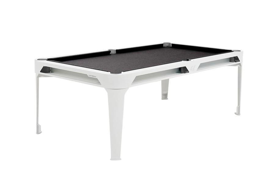 Billardtisch, Pool, Cornilleau Hyphen Outdoor, 7 ft. (Fuß), weiß, Spielfläche: Dunkelgrau, Taschen: Weiß