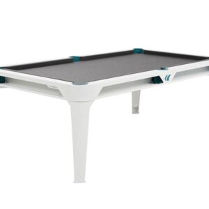 Billardtisch, Pool, Cornilleau Hyphen Outdoor, 7 ft. (Fuß), weiß, Spielfläche: Hellgrau, Taschen: Meergrün