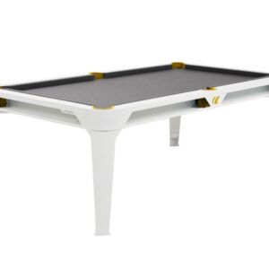 Billardtisch, Pool, Cornilleau Hyphen Outdoor, 7 ft. (Fuß), weiß, Spielfläche: Hellgrau, Taschen: Senf