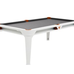 Billardtisch, Pool, Cornilleau Hyphen Outdoor, 7 ft. (Fuß), weiß, Spielfläche: Hellgrau, Taschen: Terrakotta