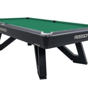 Billardtisch, Pool, Rasson Wolf, 9 ft. (Fuß), schwarz, Club Master Taschenmaß, Simonis