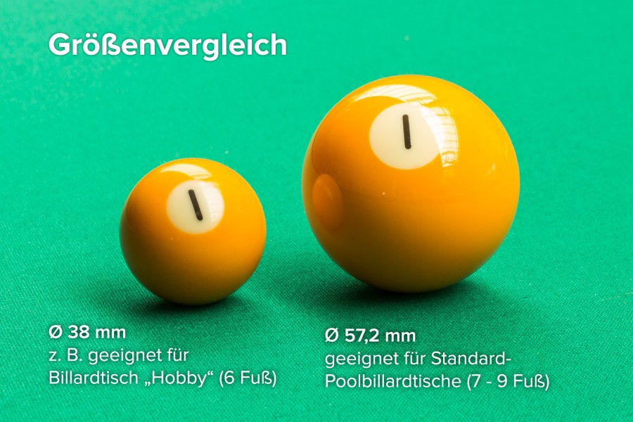 Billardkugelset, Pool, Classic A-Qualität, 38 mm – Bild 2