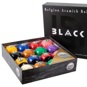 Billardkugelset, Pool, Aramith Tournament Pro Cup TV Black, 57,2 mm