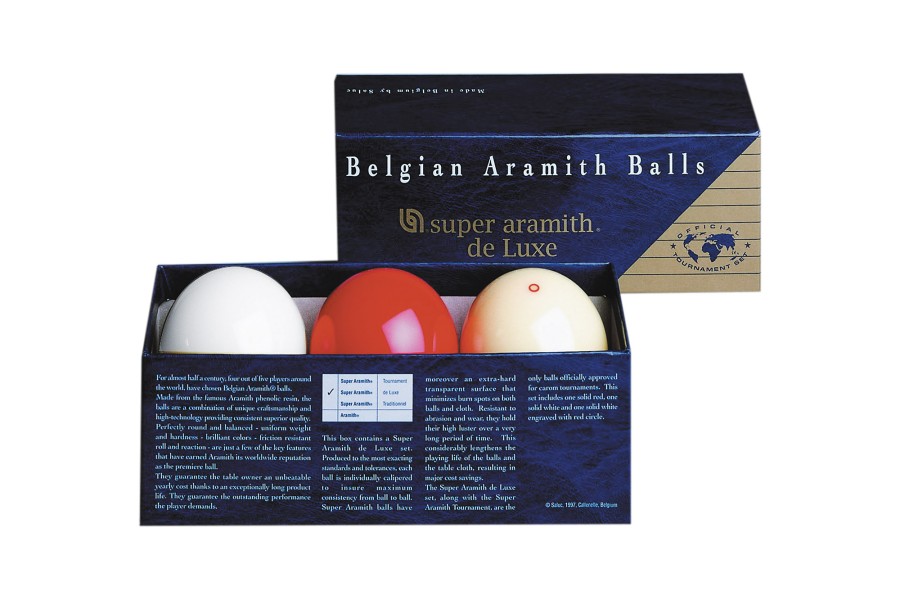 Billardkugelset, Carambol, Aramith De Luxe, 61,5 mm