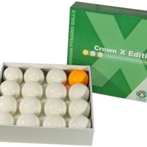 Billardkugelset, Pyramide, Crown X Edition, 68 mm, ohne Zahlen
