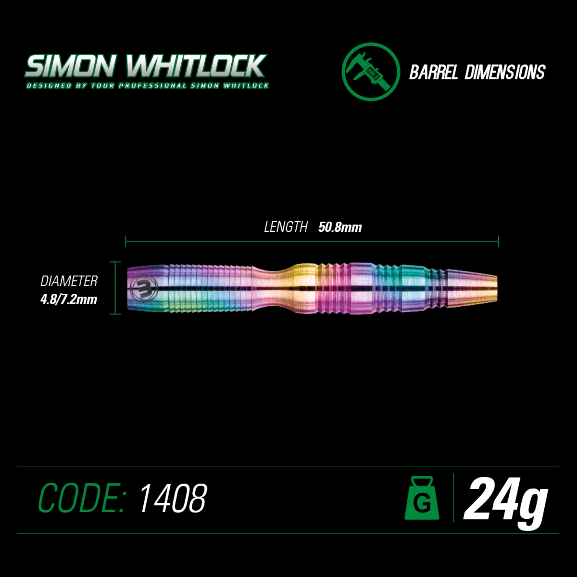 Winmau - Steeldart - Whitlock Urban Grip 24 gr. – Bild 3