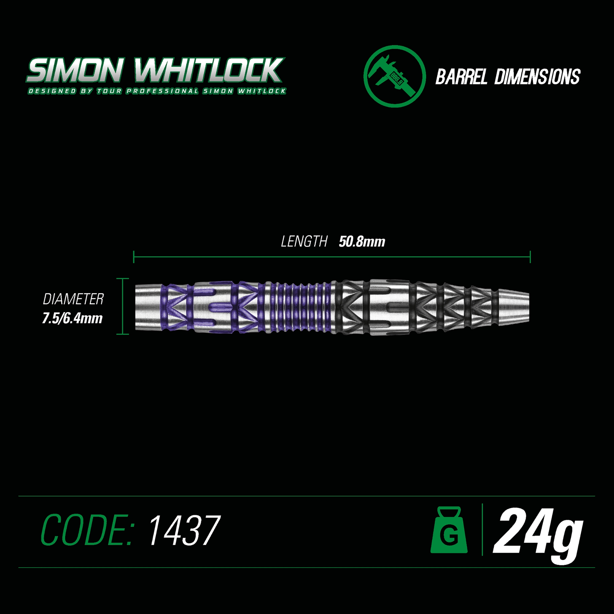 Winmau - Steeldart - S. Whitlock Special Edition - 24 gr. – Bild 3