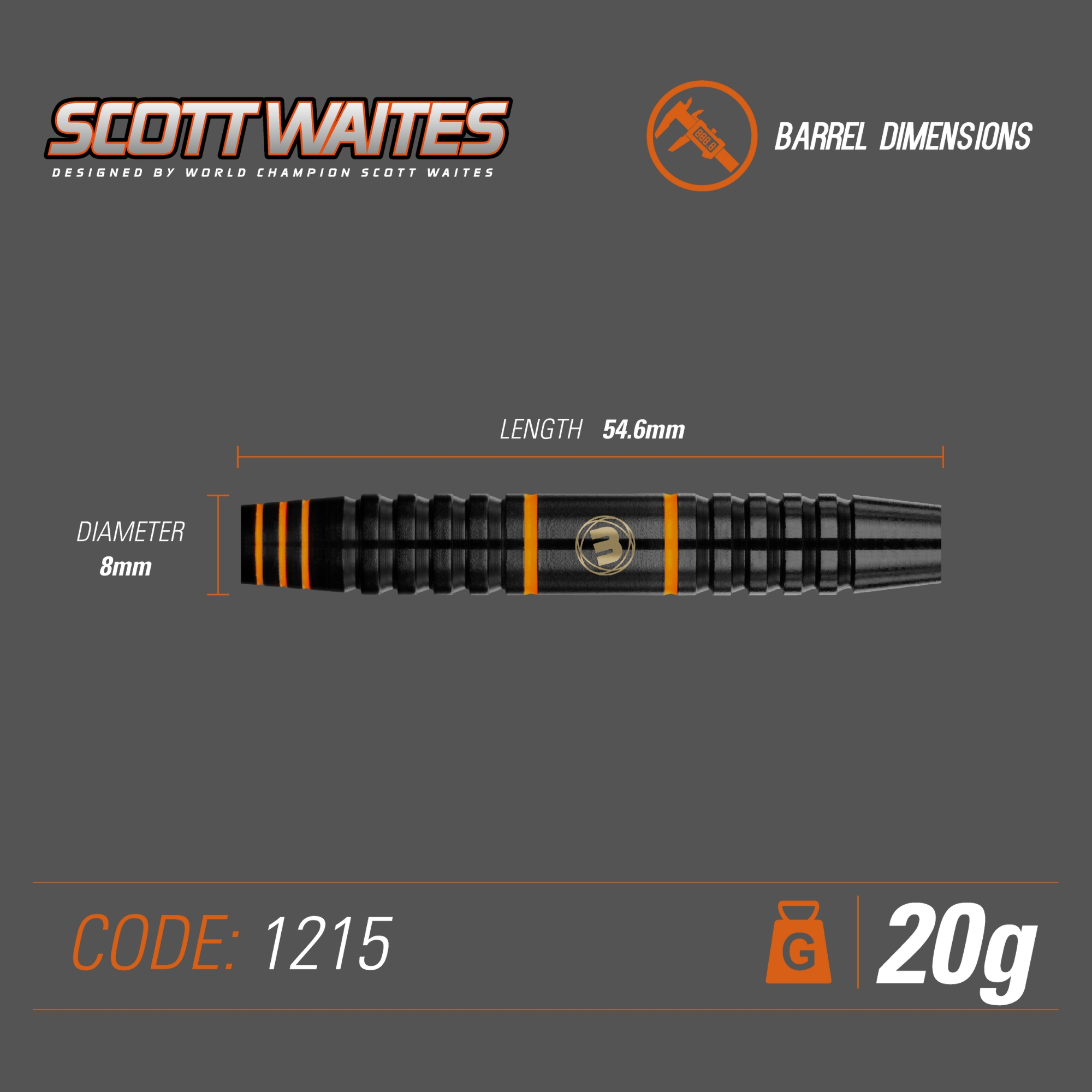 Winmau - Steel-/Softdart - Scott Waites Conversion-Set 20 gr. – Bild 3