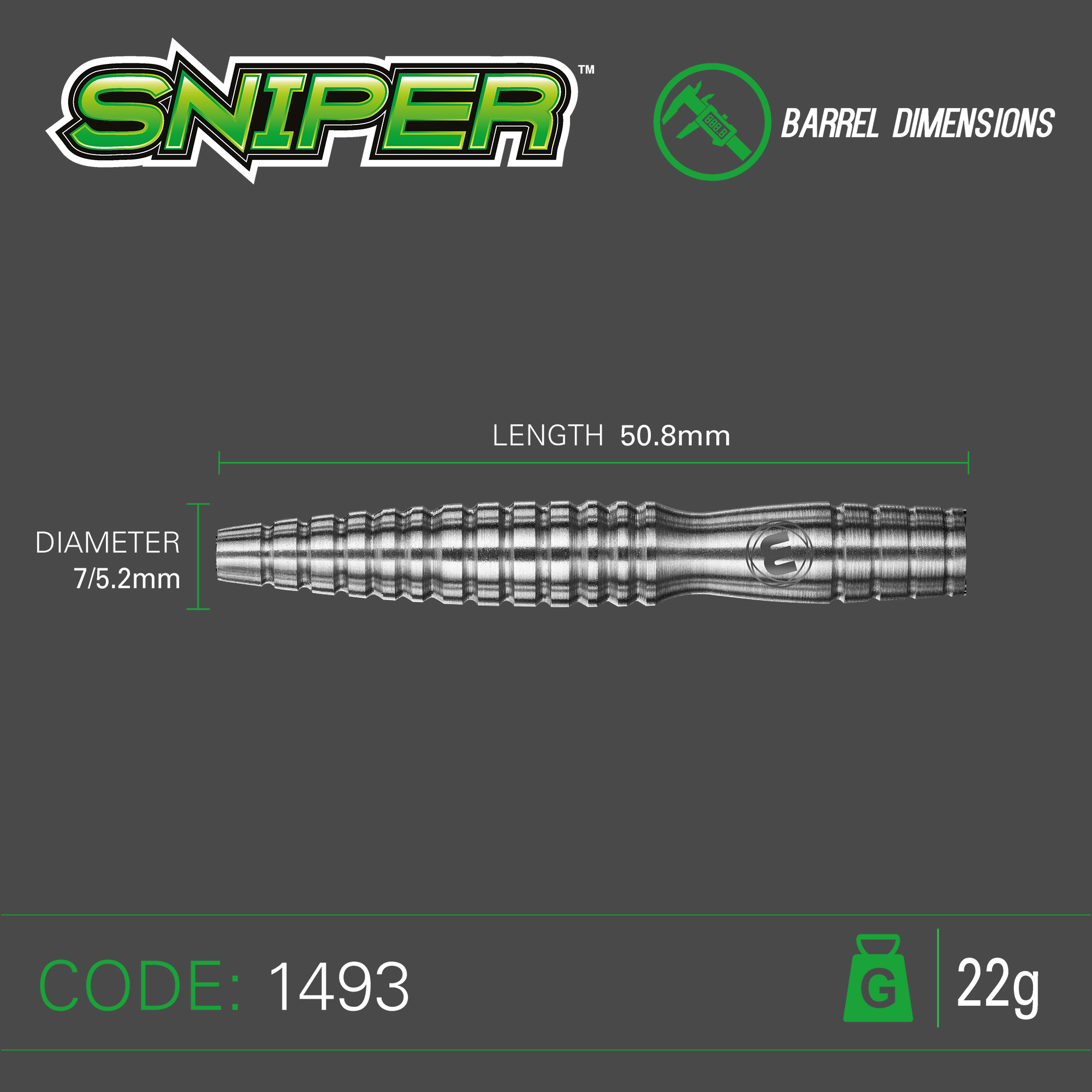 Winmau - Steeldart - Sniper 22 gr.