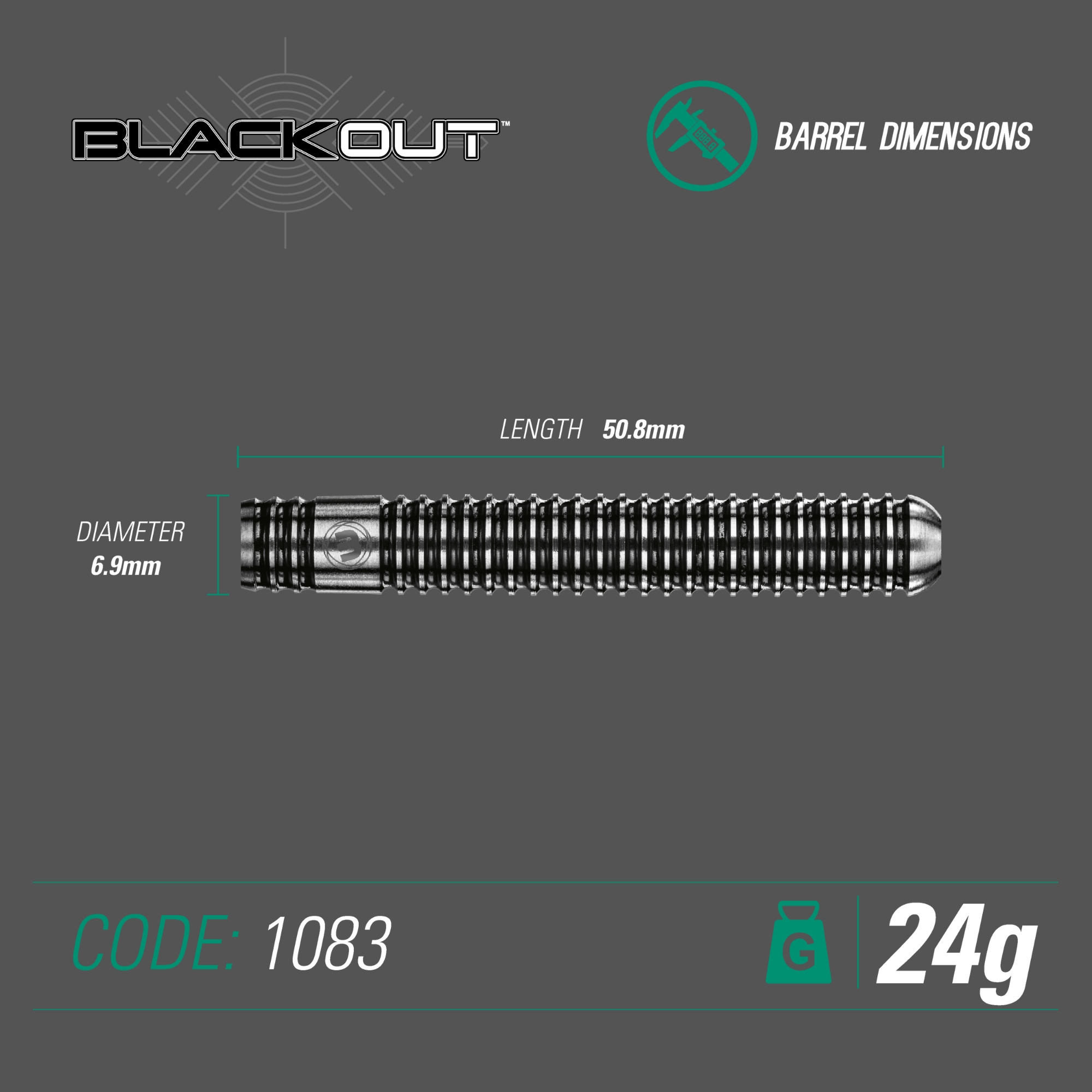 Winmau - Steeldart Blackout 24 gr. – Bild 3