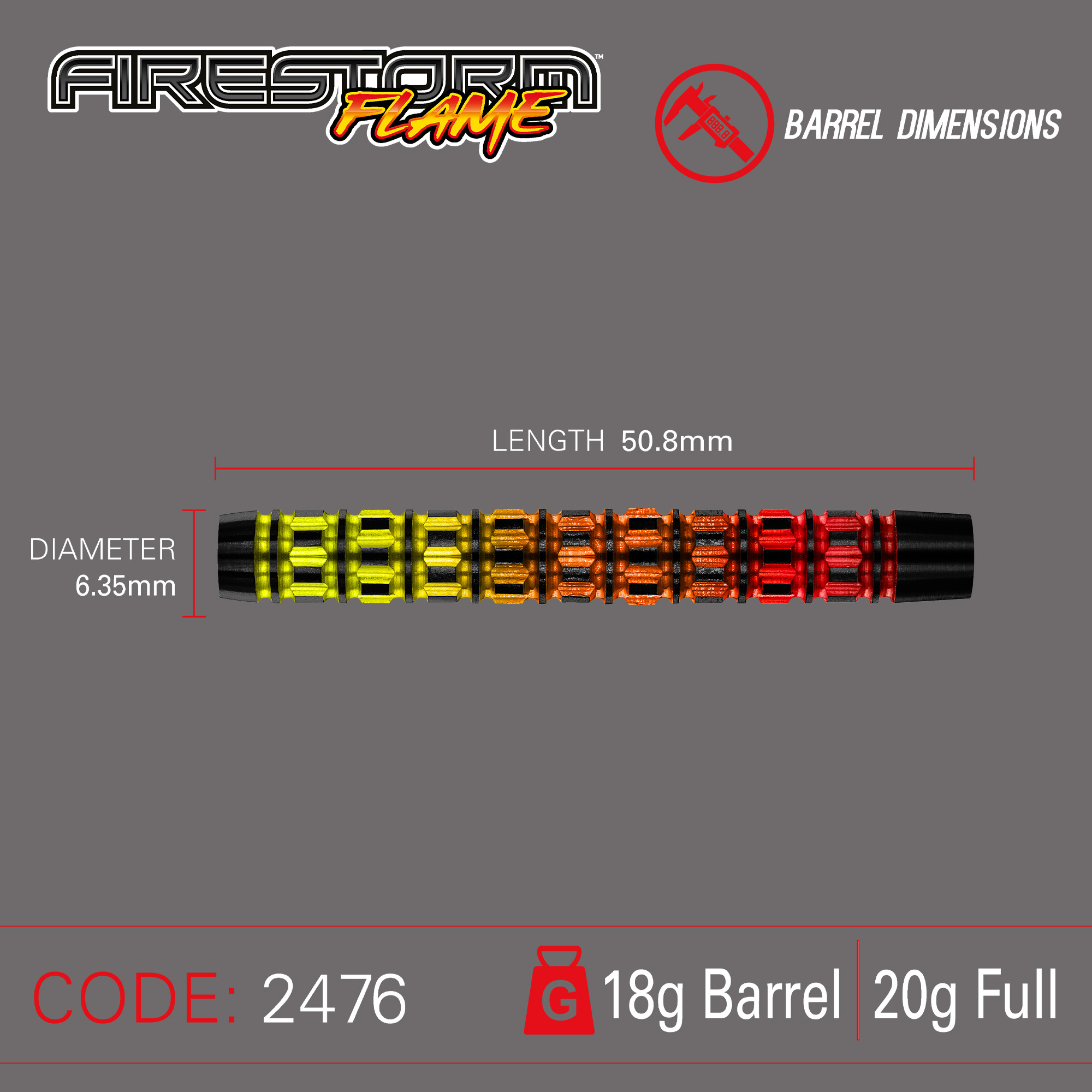 Winmau - Softdart - Firestorm Flame 20 gr. – Bild 4