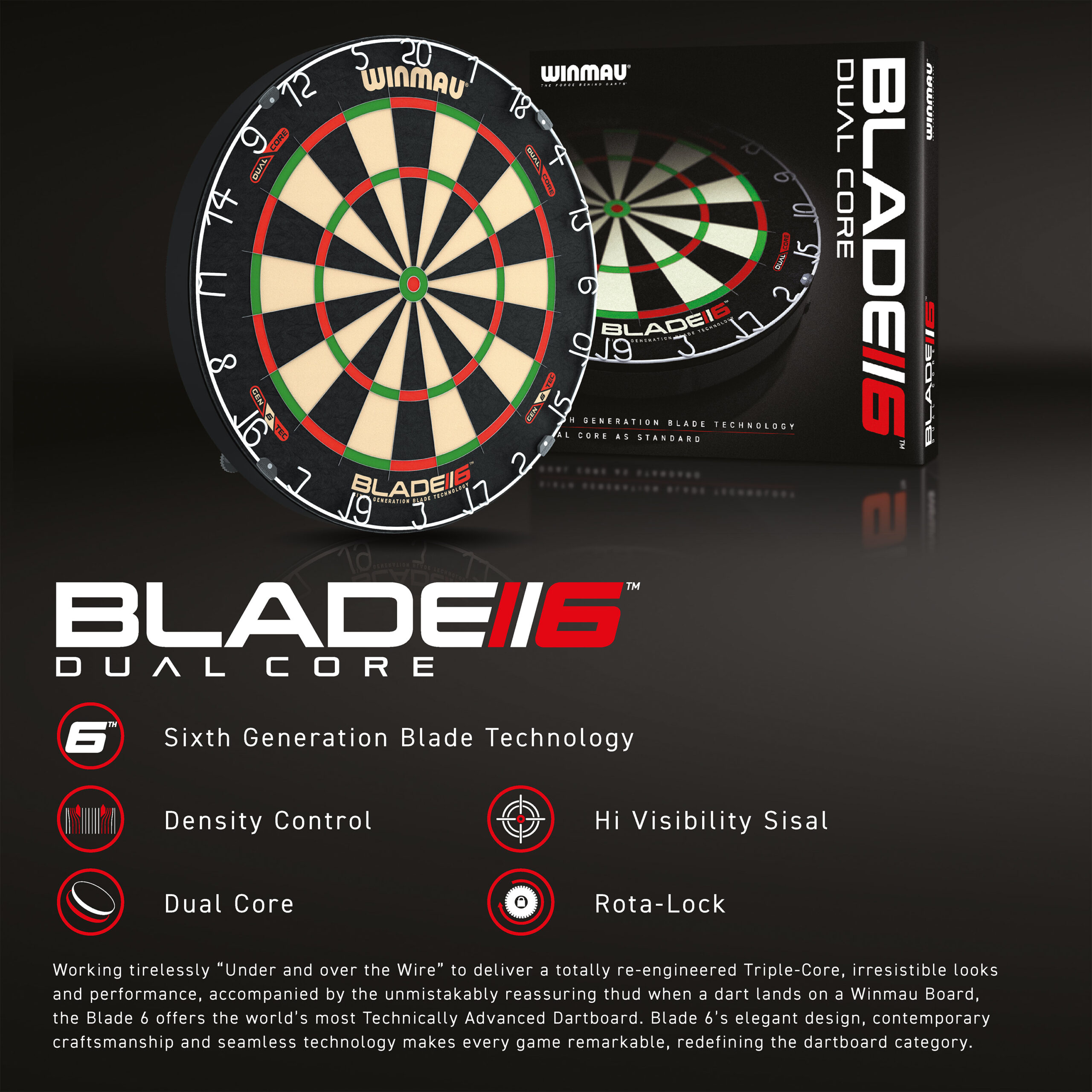 Winmau - Dartboard Blade 6 Dual Core – Bild 7