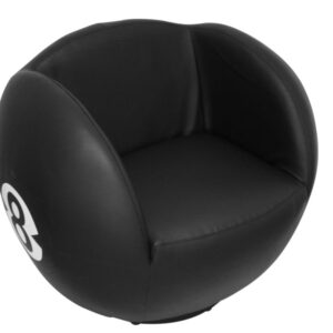 Sessel No. 8, kugelförmig, schwarz