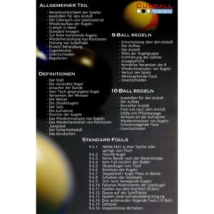 DVD, Pool Billard Regeln 8-Ball/10-Ball, deutsch, 110 min.