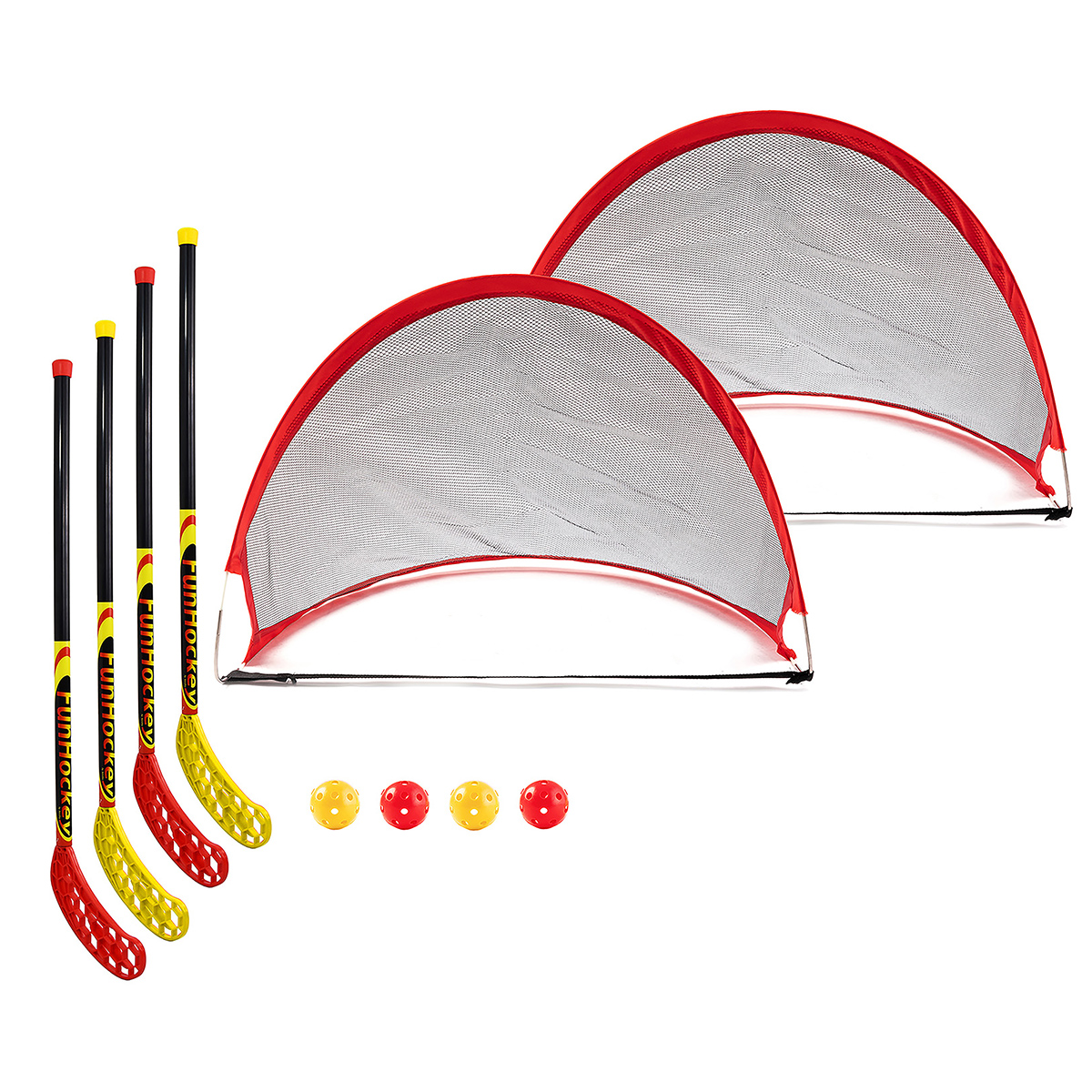 Bandito - FunHockey Schläger 2 x 2er Set + Pop up Tor Set Mini – Bild 8