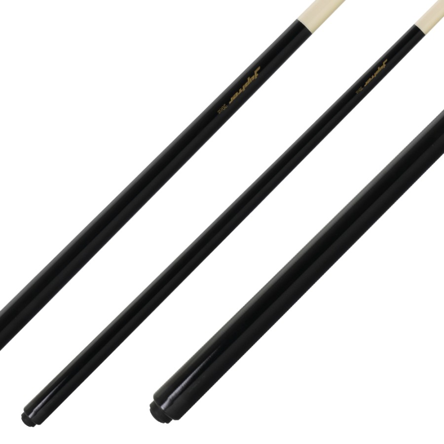 Billardqueue, Pool, Jupiter JU-2, Metallschraubleder, schwarz, einteilig