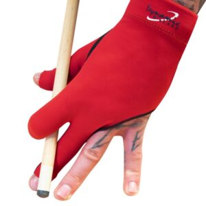 Halbfingerhandschuh, Dynamic Premium, 3-Finger, schwarz/rot, für linke Hand, L&XL