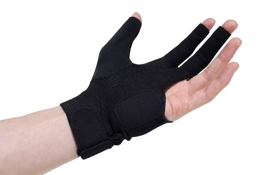 Halbfingerhandschuh, Dynamic Premium, 3-Finger, schwarz/blau, für linke Hand, L&XL – Bild 2