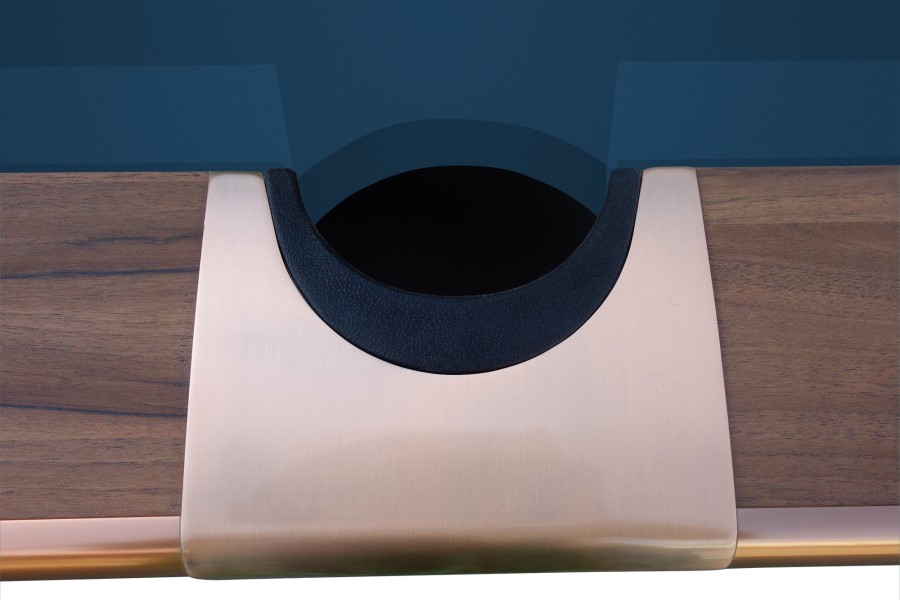 Billardtisch, Pool, Dynamic III, 9 ft. (Fuß), modern-braun, gebraucht, Simonis 860 grau – Bild 8