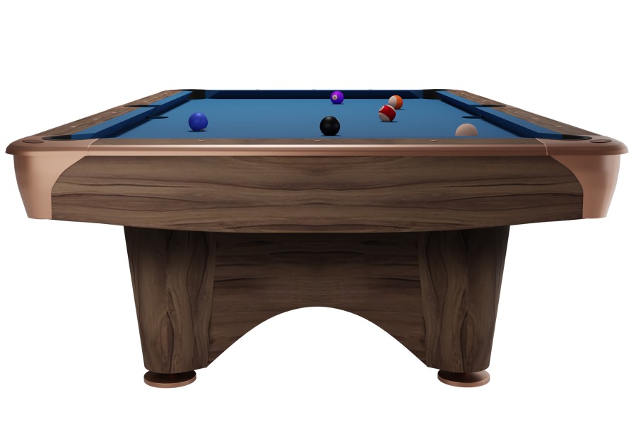 Billardtisch, Pool, Dynamic III, 8 ft. (Fuß), modern-braun, Simonis 860 elektrikblau – Bild 4