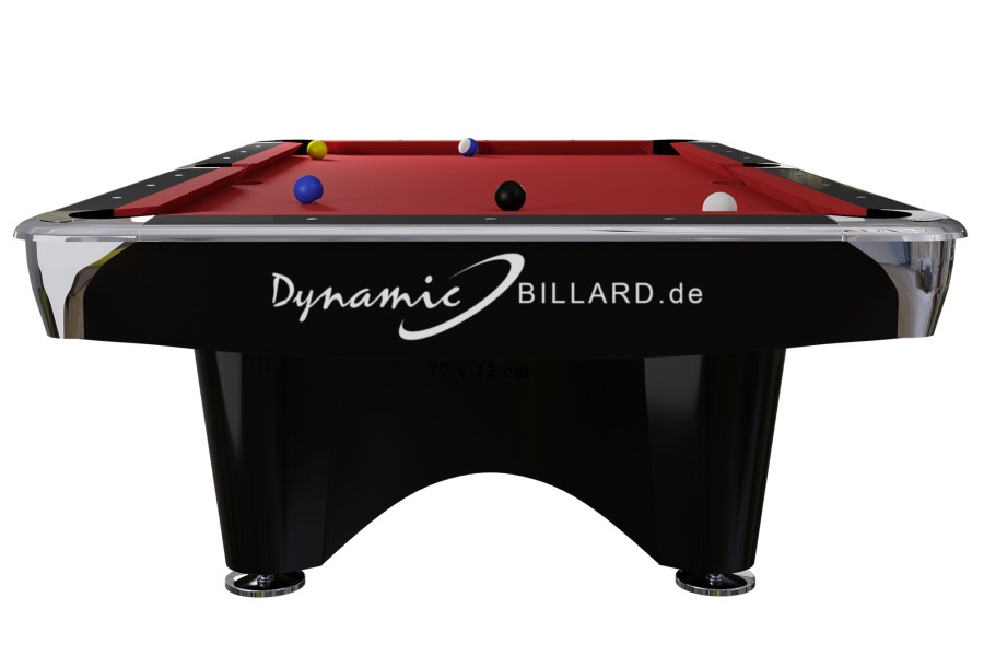Billardtisch, gebraucht, Pool, Dynamic III, 9 ft. (Fuß), schwarz, Simonis 760 puderblau – Bild 3