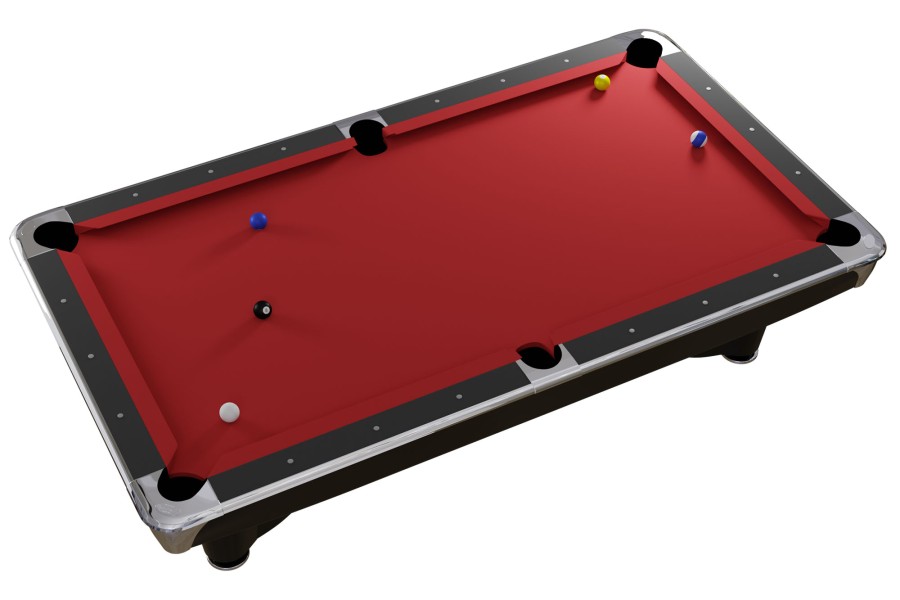 Billardtisch, gebraucht, Pool, Dynamic III, 9 ft. (Fuß), schwarz, Simonis 760 puderblau – Bild 4