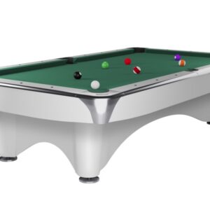 Billardtisch, Pool, Dynamic III, glänzend-weiß, 8 ft. (Fuß), Simonis 860 gelbgrün